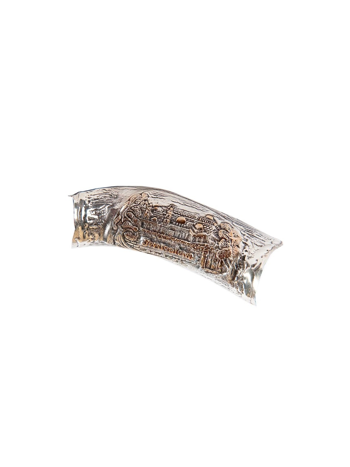 Conception de Jérusalem bicolore en argent sterling... | Shofars en argent sterling