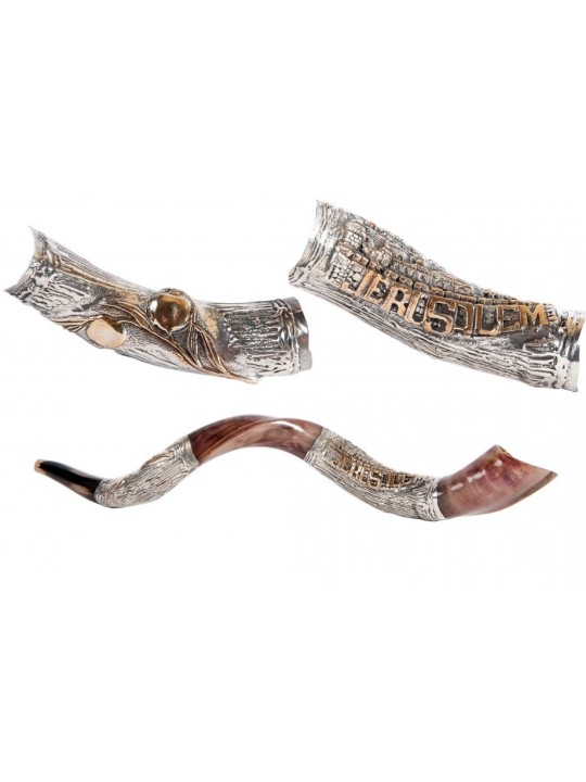 Grenade de Jérusalem en argent sterling Yem... | Shofars en argent sterling
