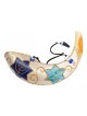 Painted Star of David Anointing Rams Horn Shofar | Decorated Shofars
