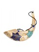 Étoile peinte de David onction de corne de bélier Shofar | Shofars décorés