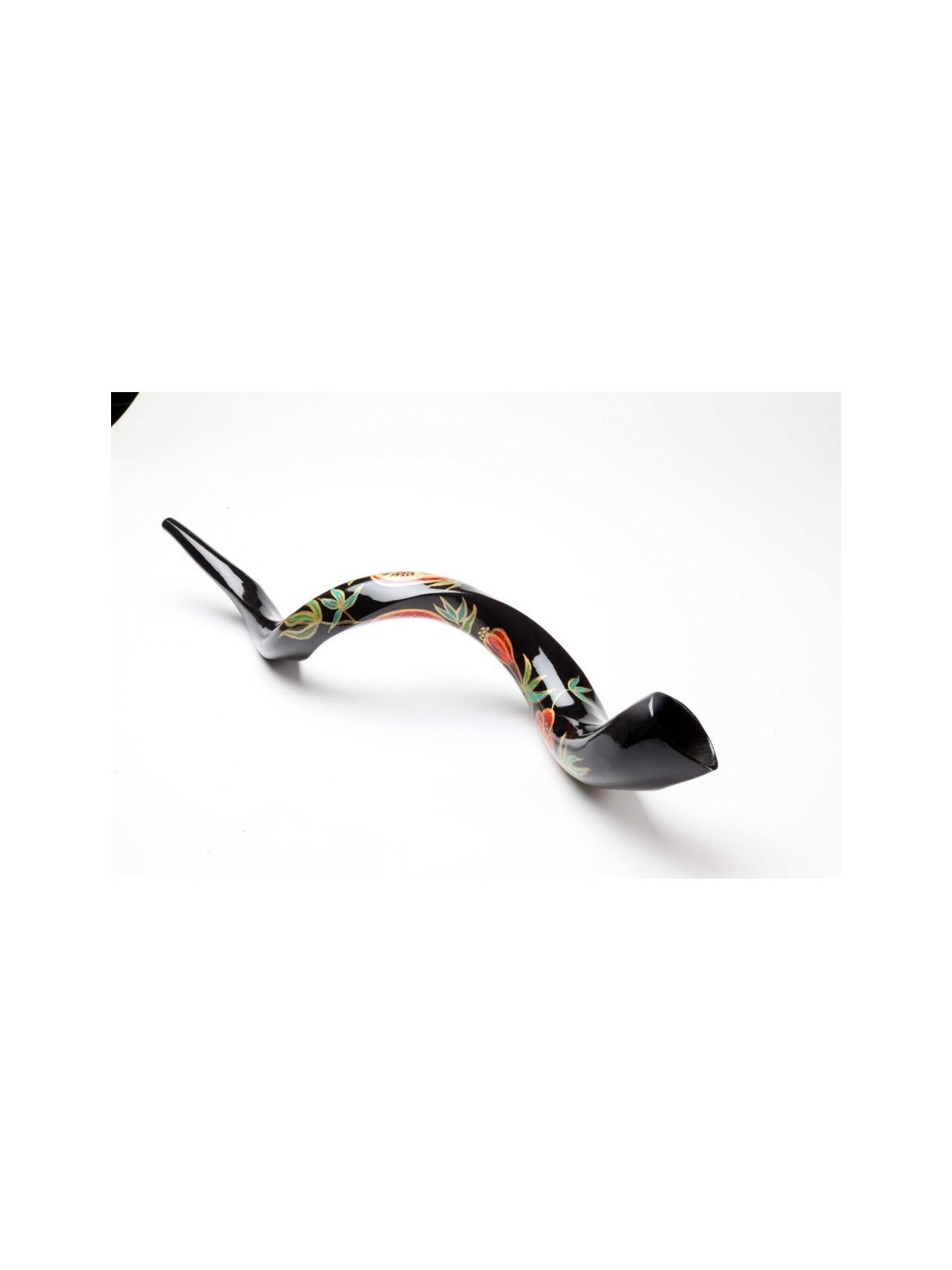 Shofar yéménite peint à la main avec grenades | Shofars décorés