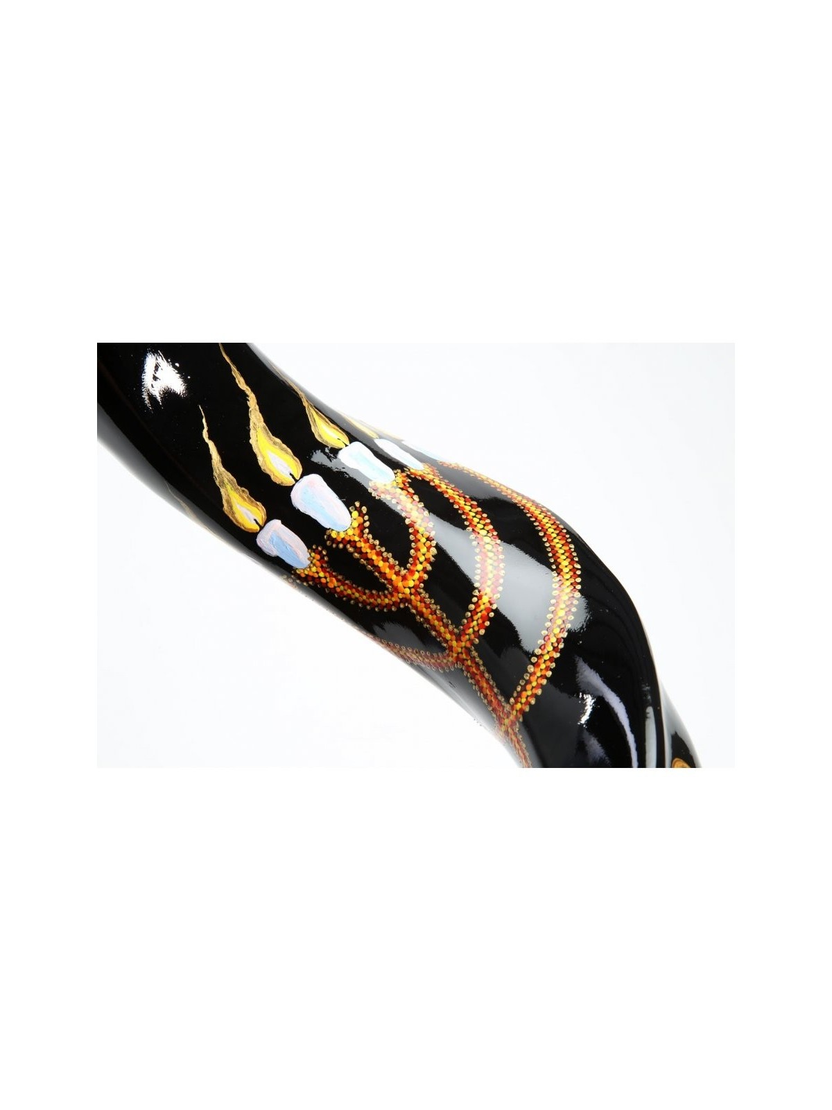 Shofar yéménite peint à la main avec menorah étoile... | Shofars décorés