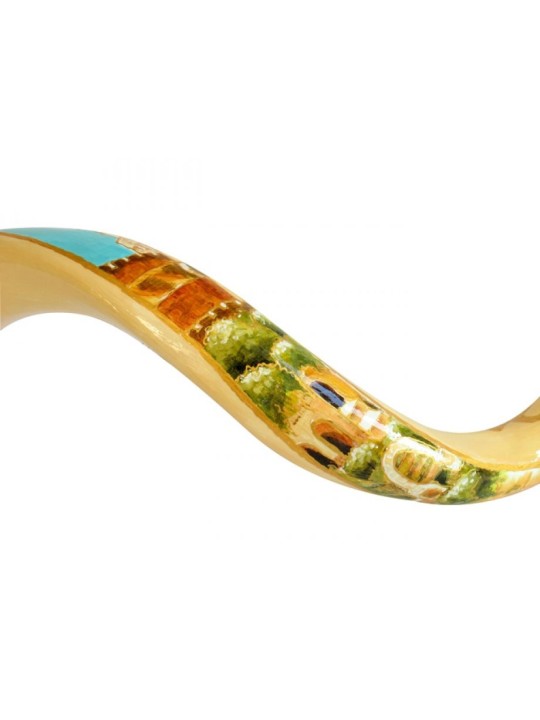 Collectionneurs Shofar yéménite peint à la main Jérusalem | Shofars décorés