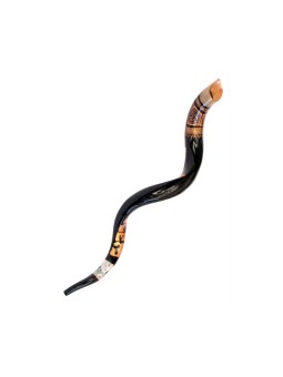 Temple Shofar yéménite peint à la main par les collectionneurs... | Shofars décorés