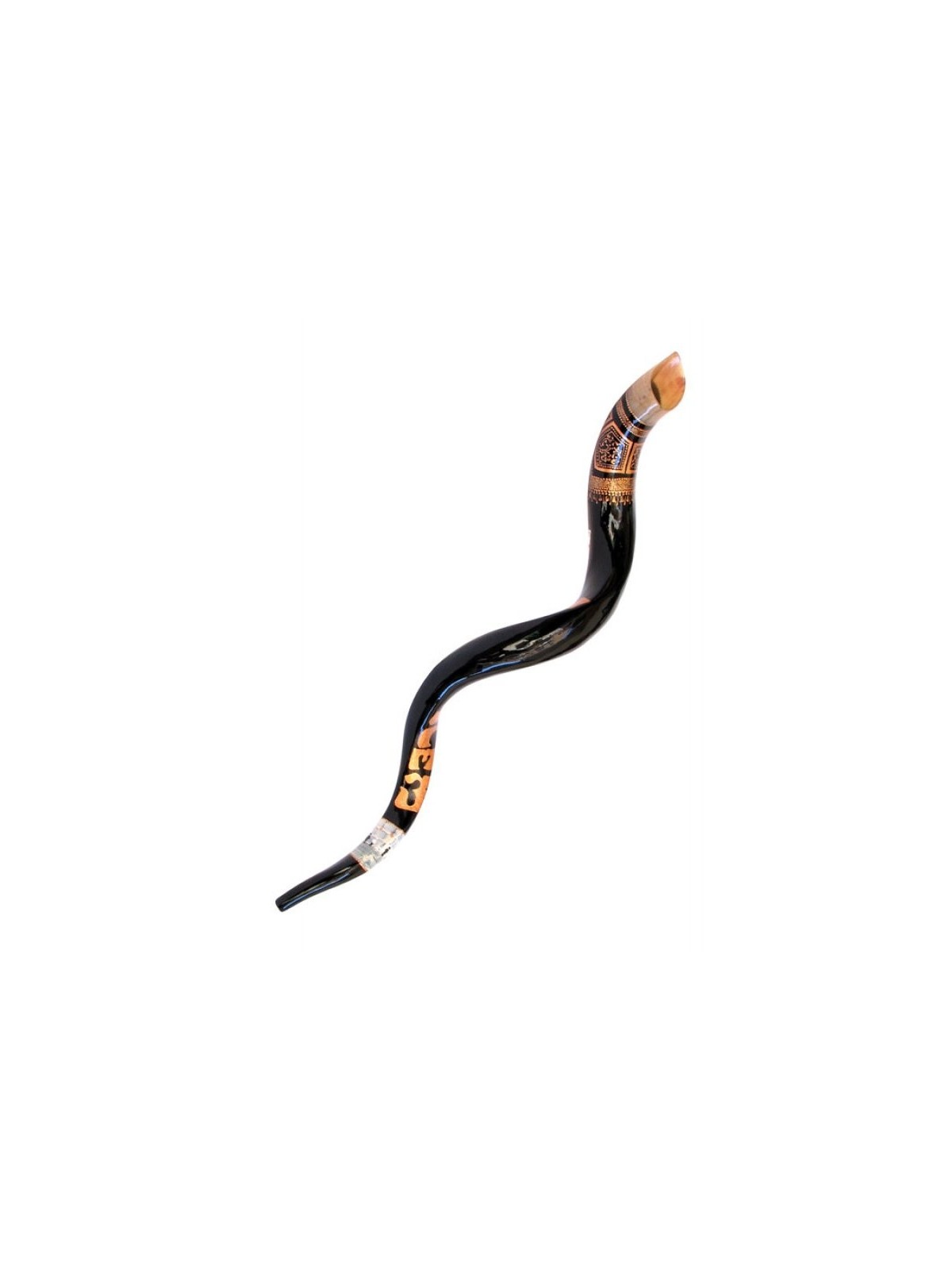 Temple Shofar yéménite peint à la main par les collectionneurs... | Shofars décorés