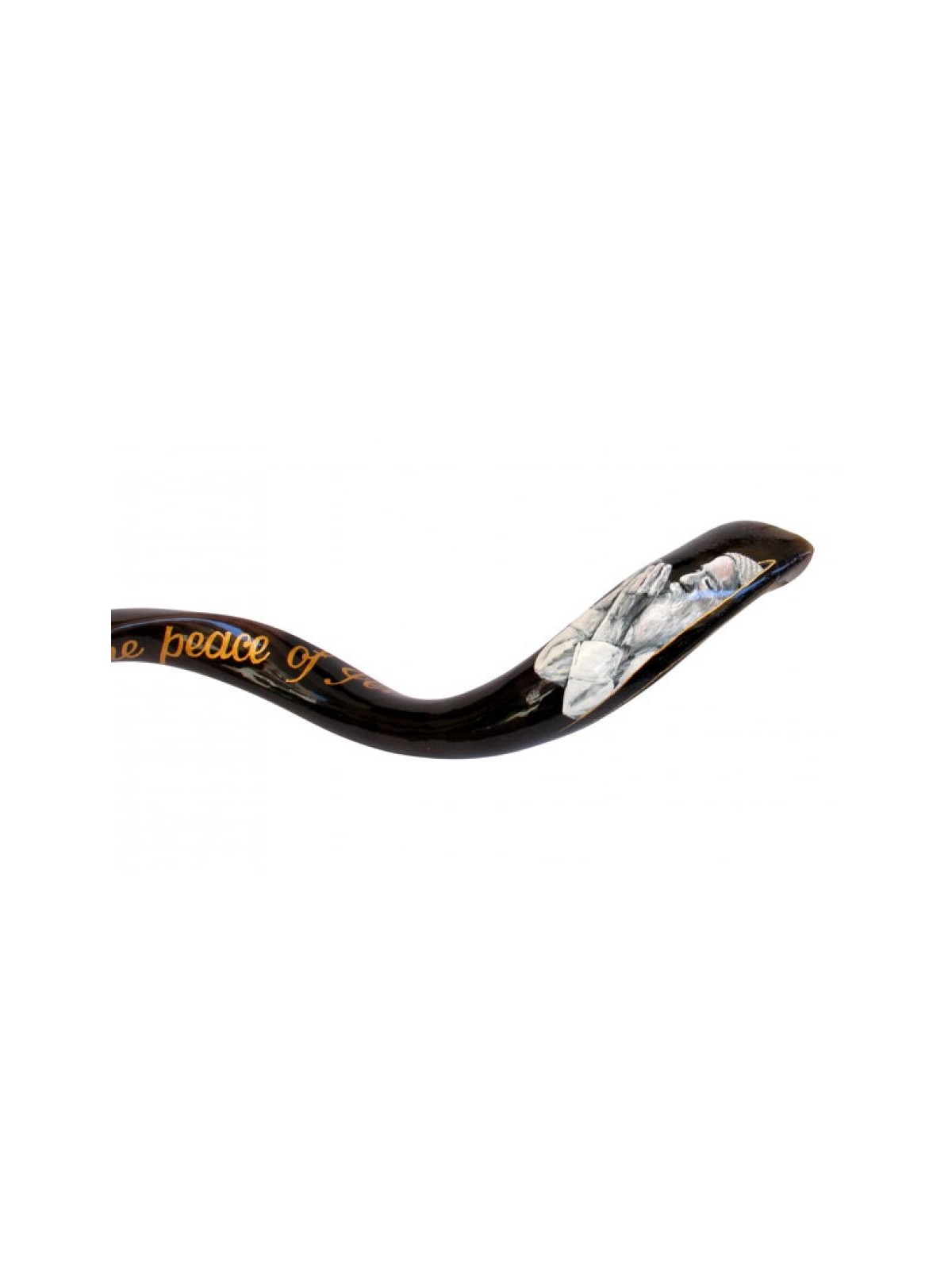 Shofar yéménite peint à la main pour collectionneurs Paix o... | Shofars décorés