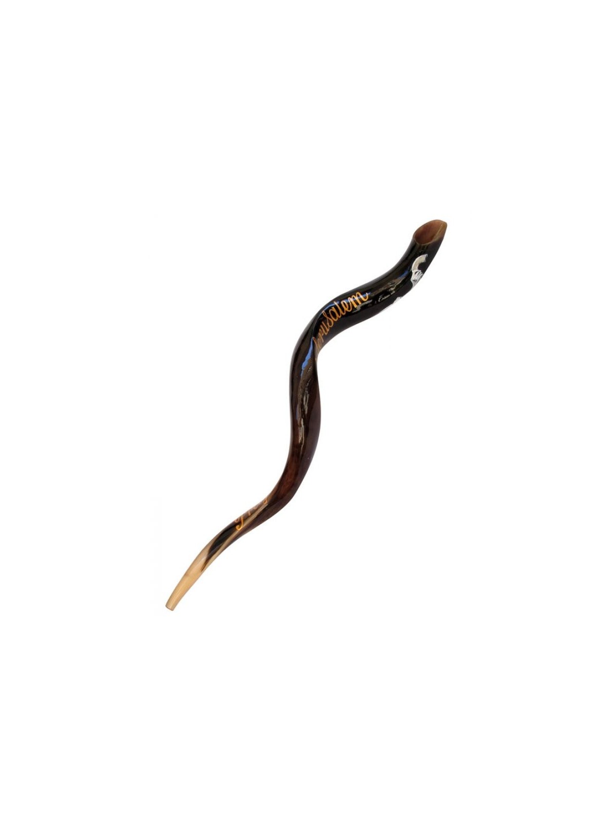 Shofar yéménite peint à la main pour collectionneurs Paix o... | Shofars décorés