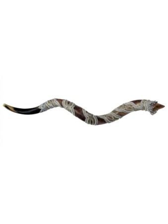 Shofar décoré yéménite Pearl style yéménite | Shofars yéménites