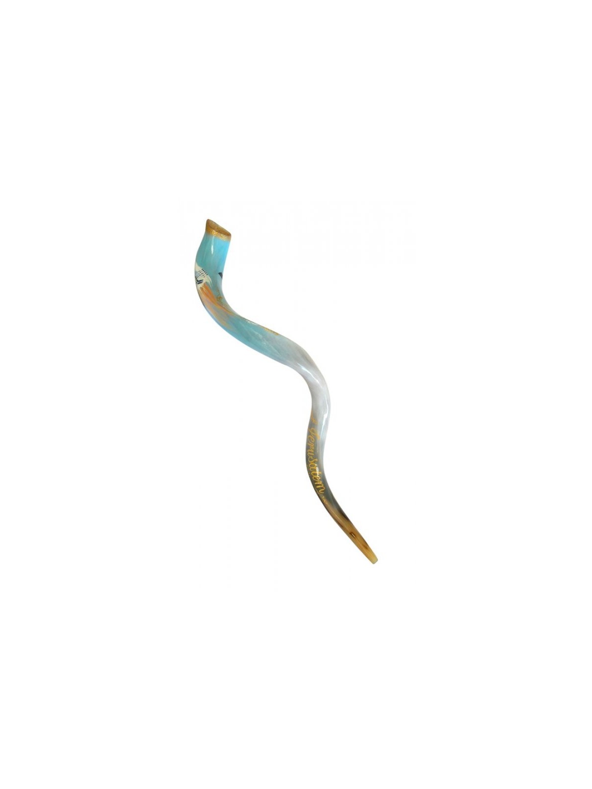 Shofar yéménite peint à la main à Jérusalem... | Shofars décorés