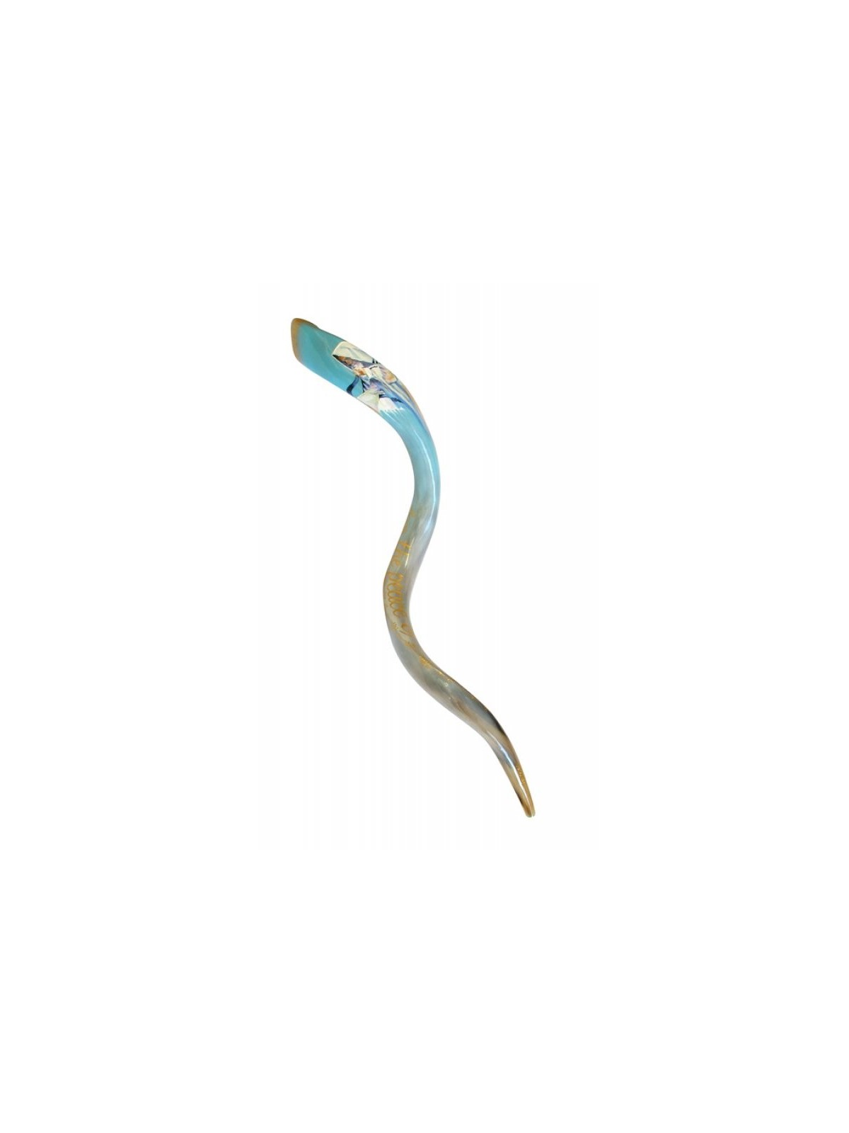 Shofar yéménite peint à la main à Jérusalem... | Shofars décorés