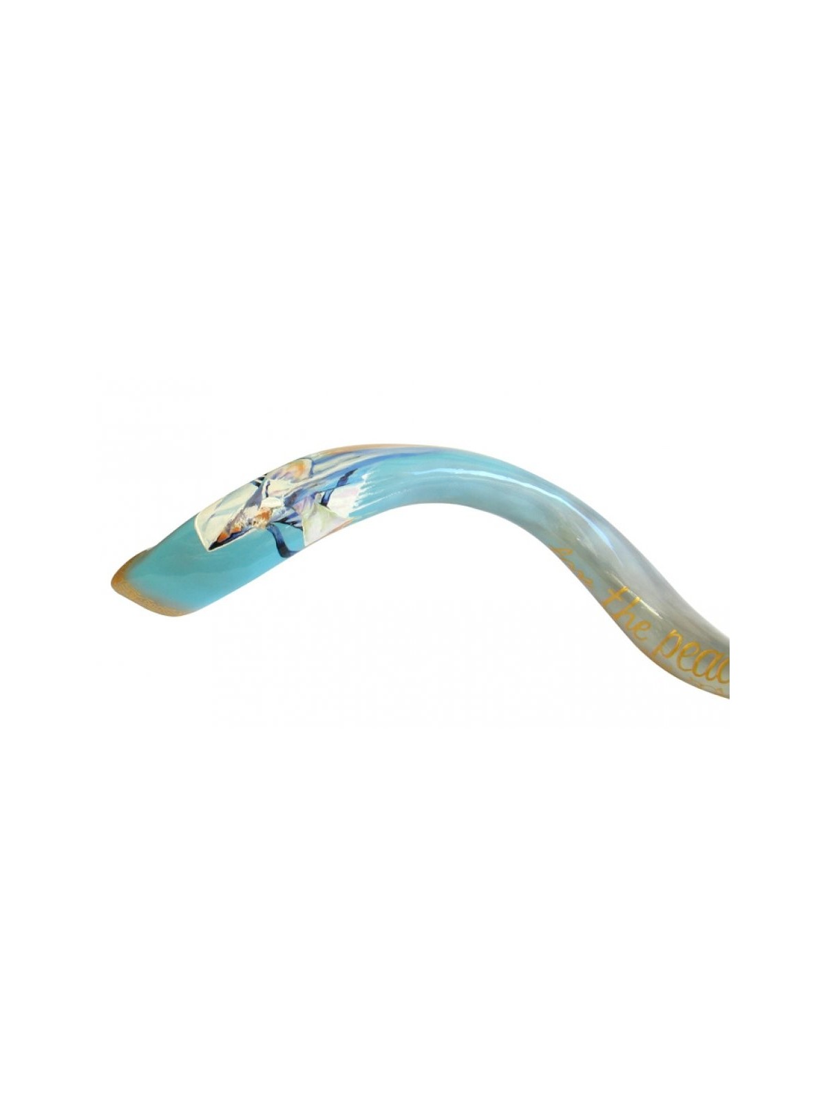 Shofar yéménite peint à la main à Jérusalem... | Shofars décorés