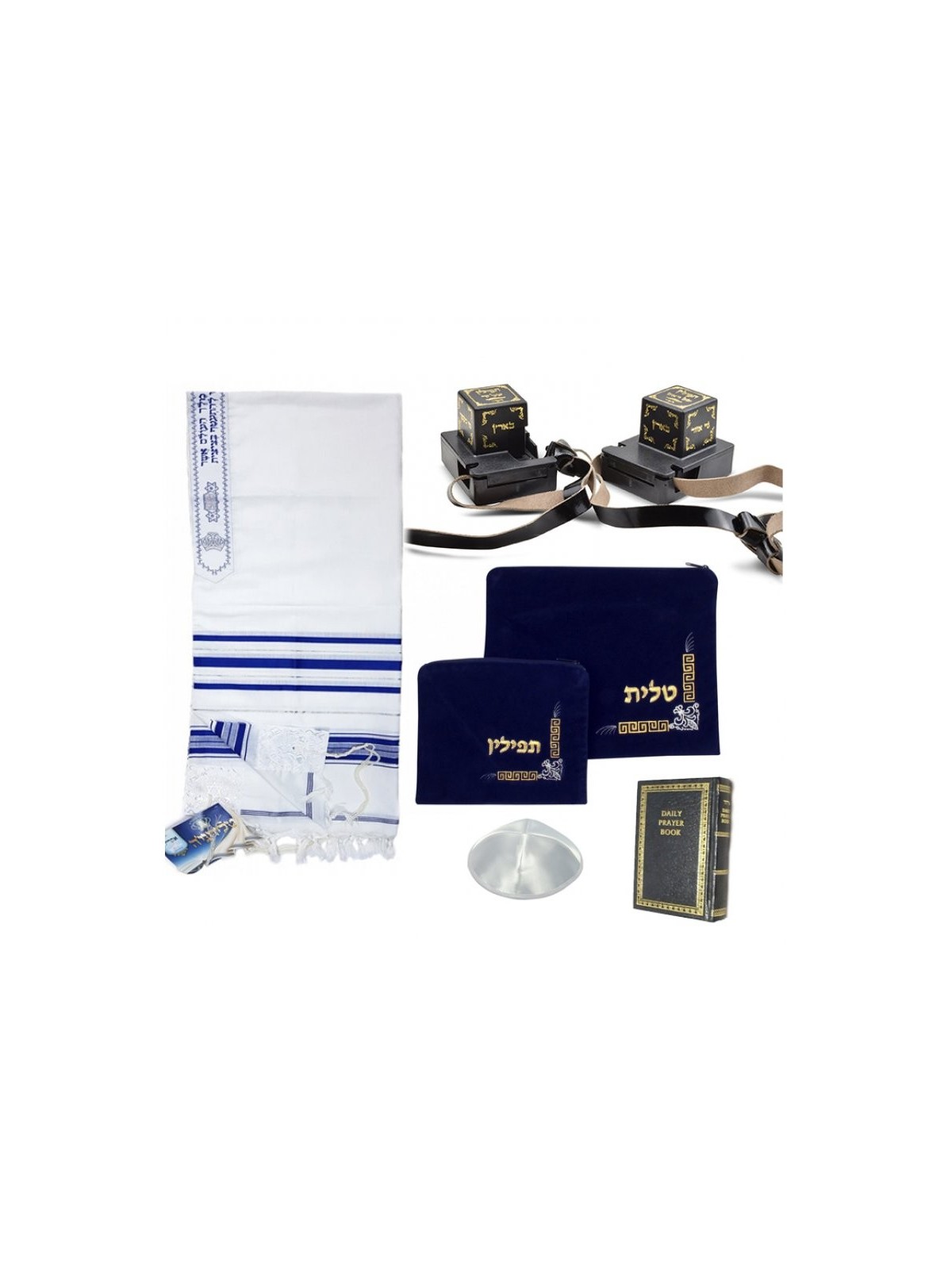 Ensemble de base Ashkenazi Tefillin Tallit Bar Mizvah | Bar Mitzvah Téfilines