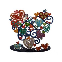 Yair Emanuel Large Hand Painted Hamsa on Stand ... | Table Decorations