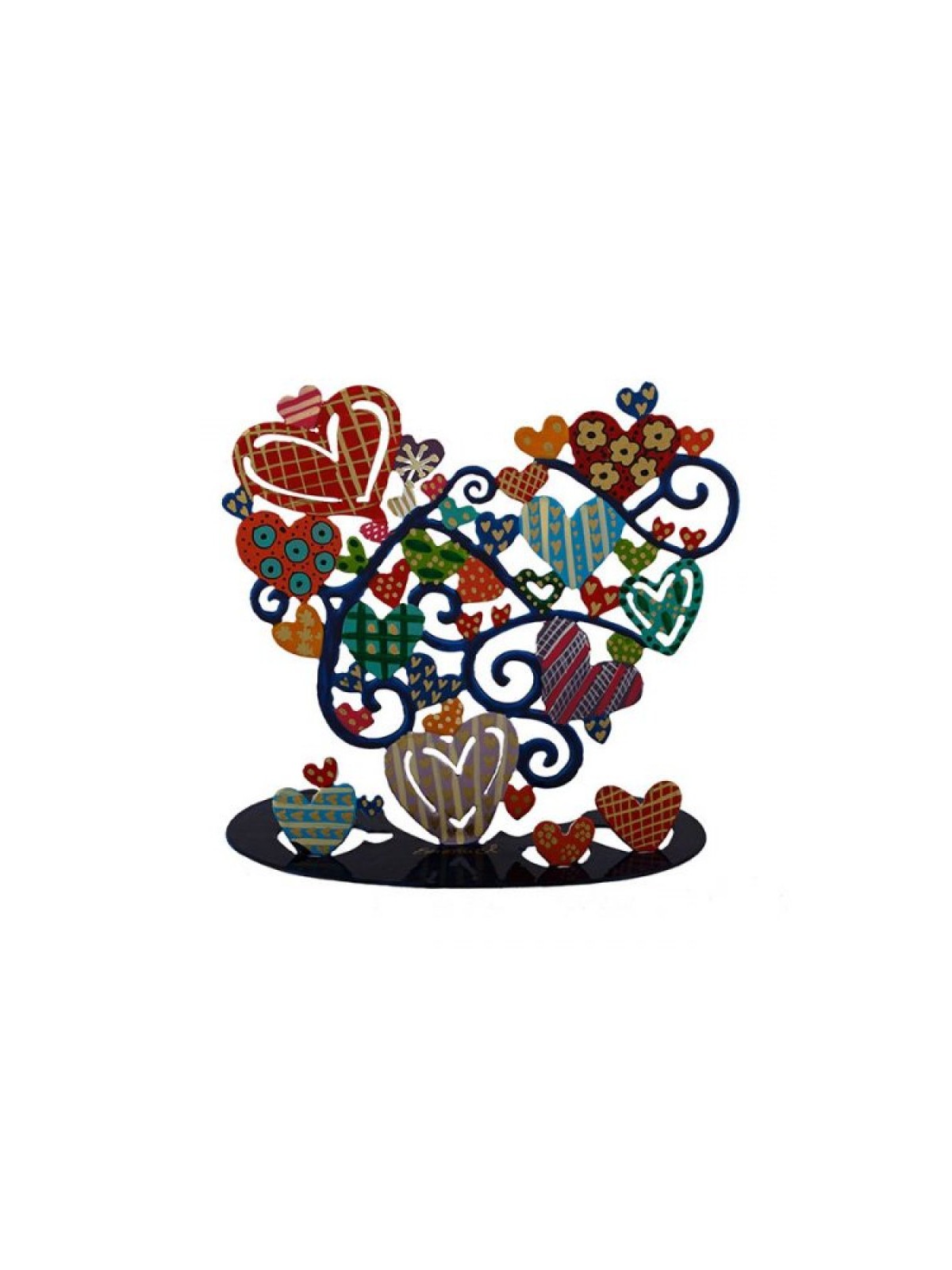 Yair Emanuel Large Hand Painted Hamsa on Stand ... | Table Decorations