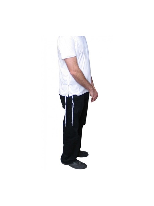 Adult White T Shirt with Tzitzit | Tzitzit T-Shirt