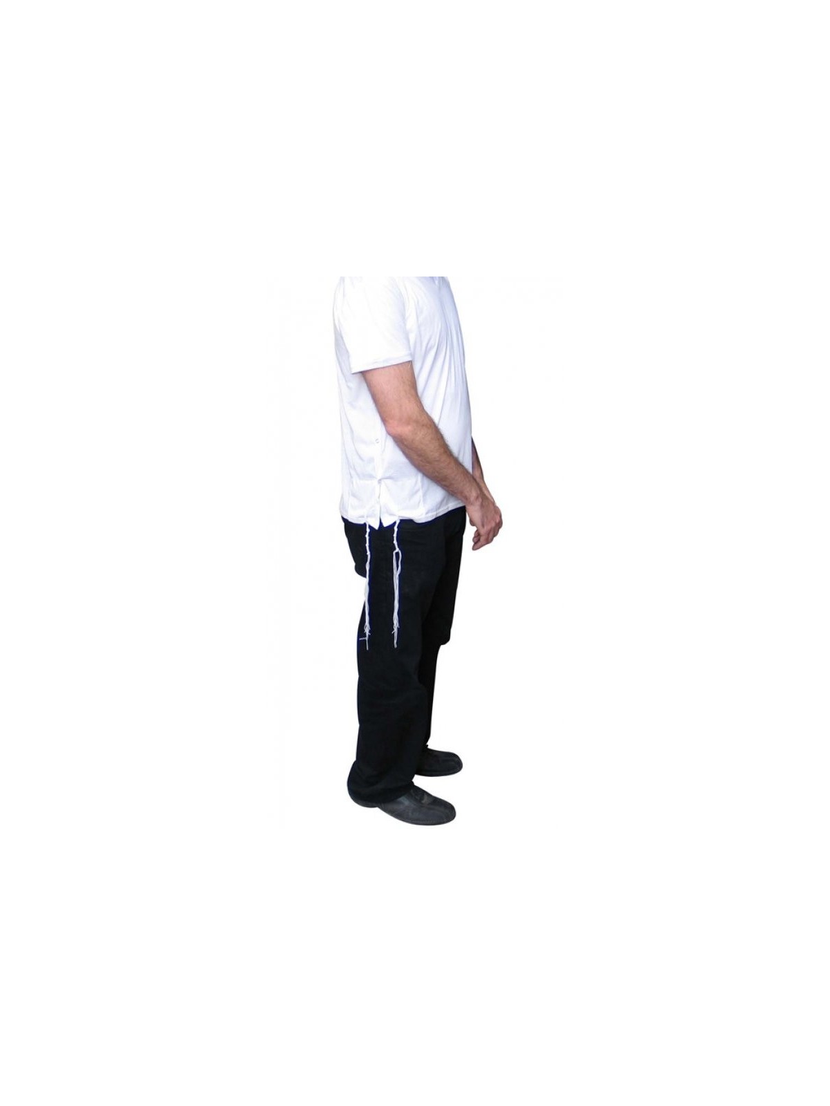 T-shirt blanc adulte avec Tzitzit | T-shirt Tzitzit