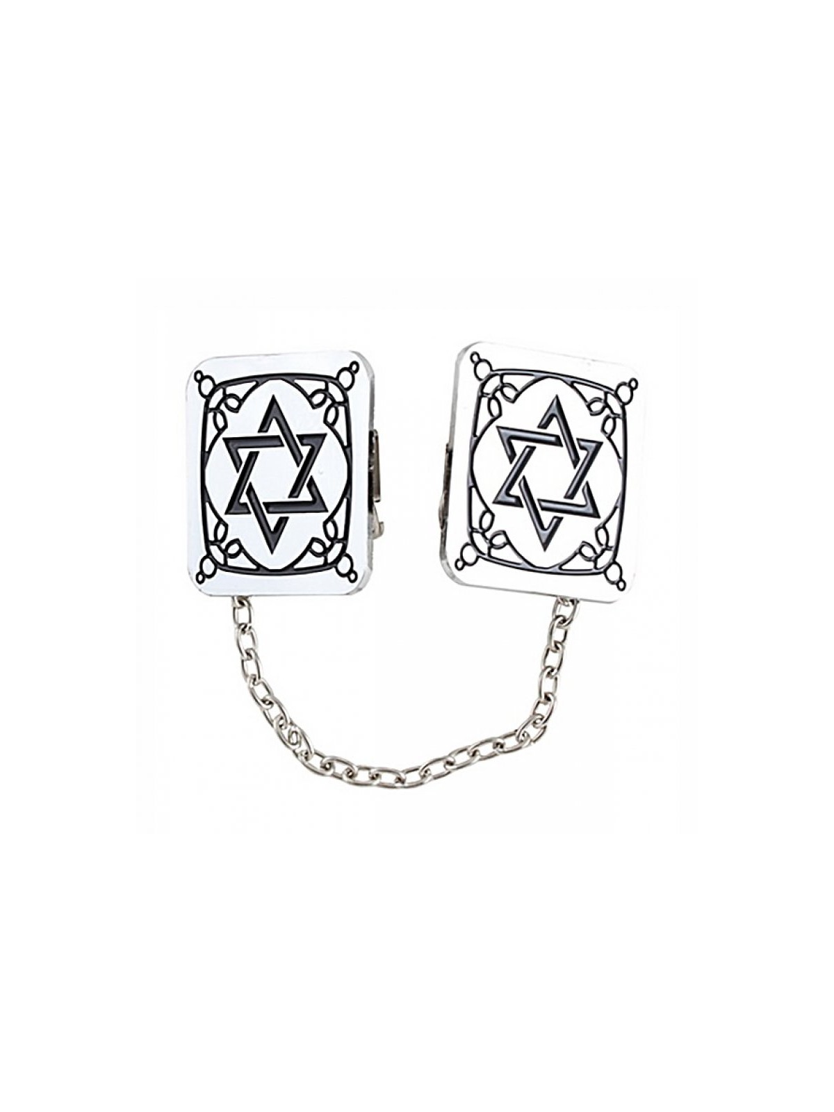 Clips de châle de prière Talit plaqués nickel, décoratifs... | Pinces à talit
