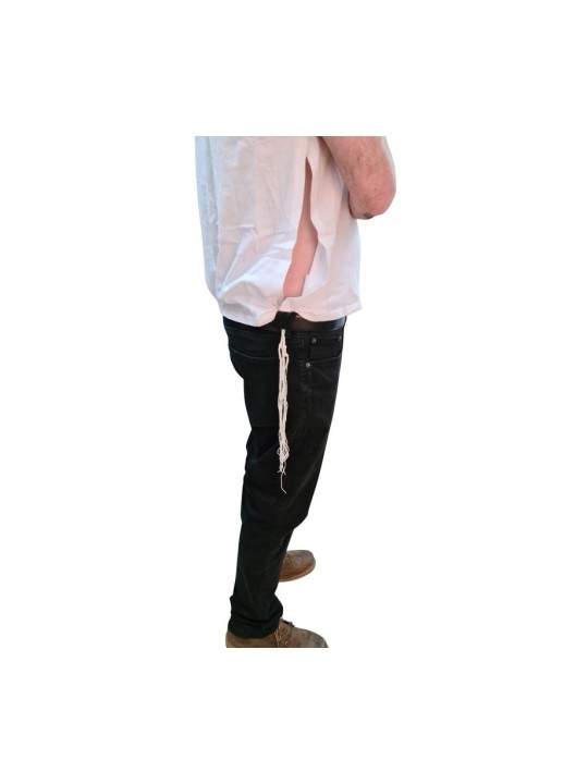 Adult White Sleeveless Undershirt with Tzitzit | Tzitzit T-Shirt