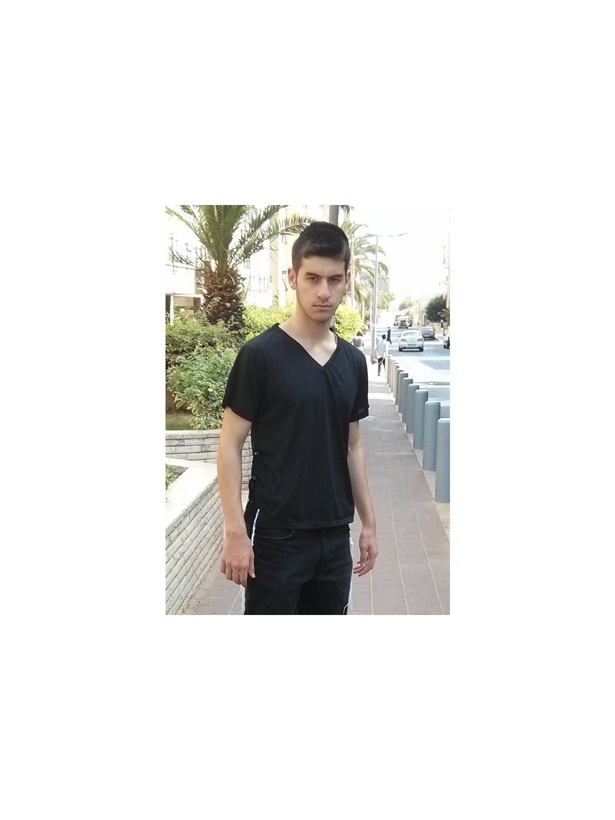 T-shirt noir adulte avec Tzitzit | T-shirt Tzitzit