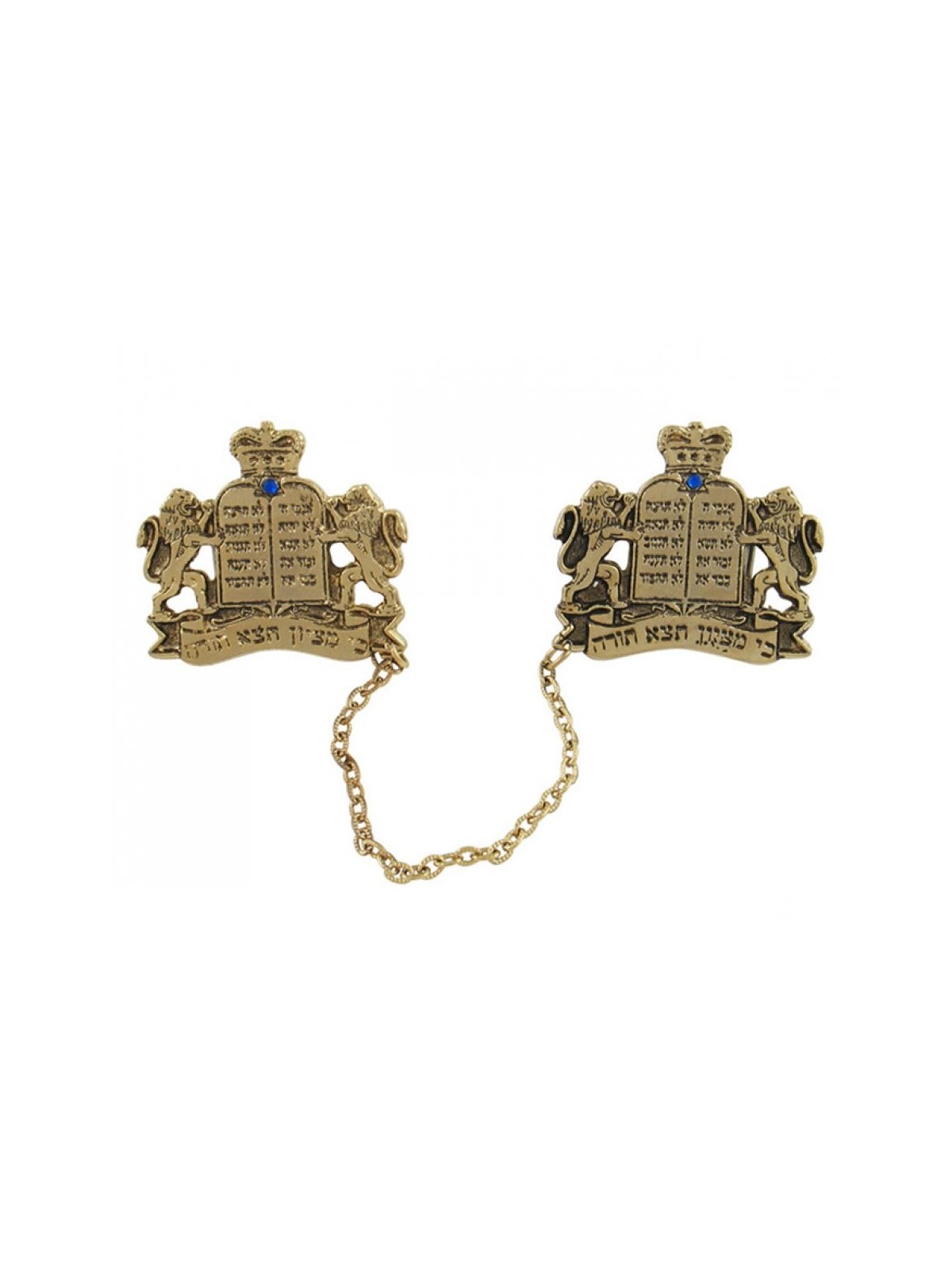 Gold Plated Tallit Prayer Shawl Clips Tablets Star o... | Tallit Clips