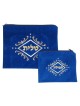 Sacs en velours bleu royal Talit Tefillin or... | Sacs Talit et Téfilines