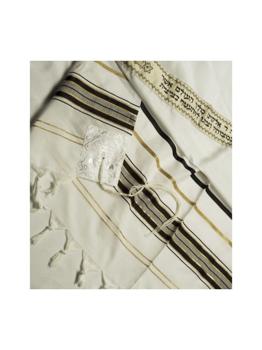 Talitnia en acrylique imitation laine... | Châles de prière traditionnels