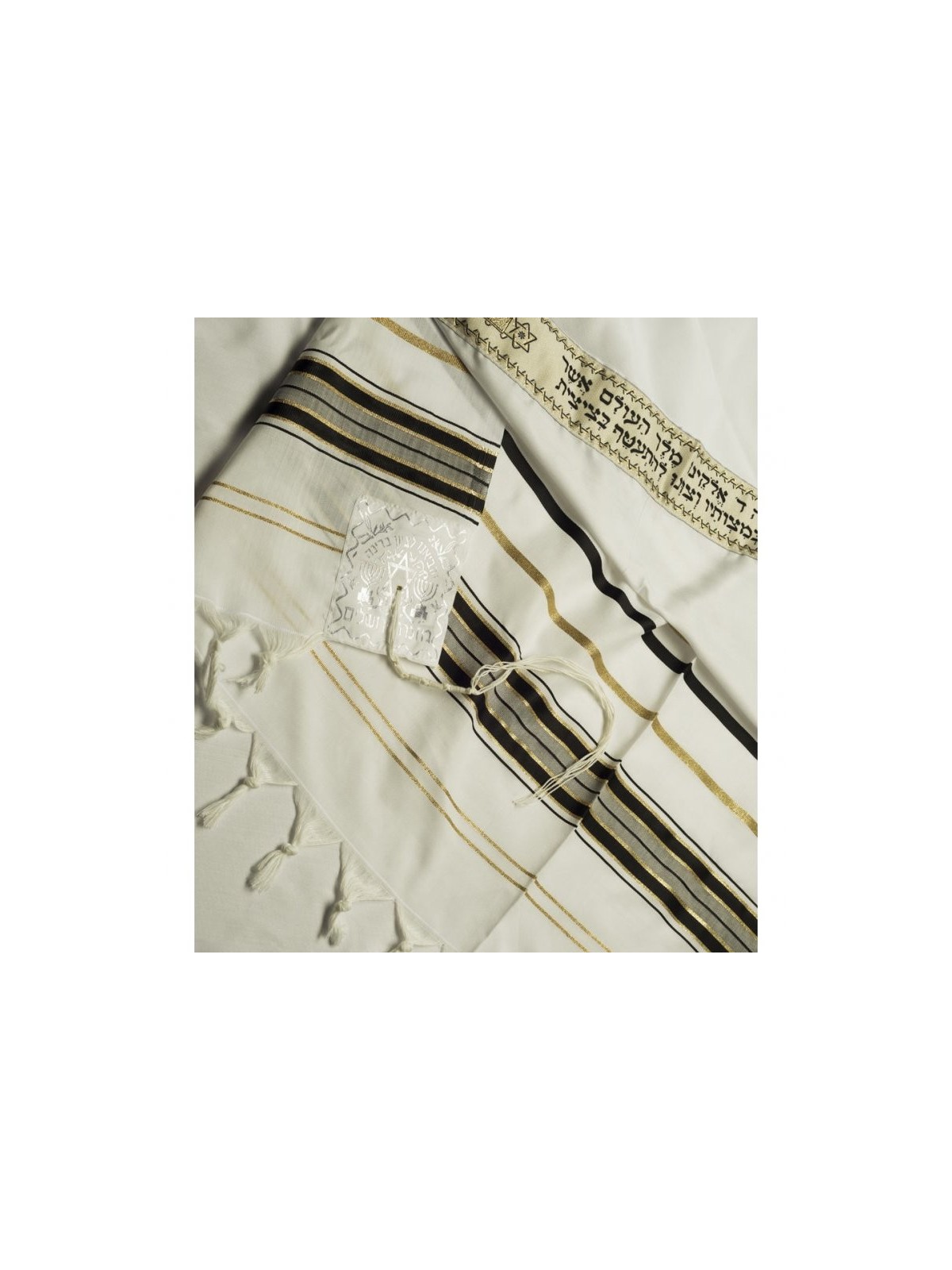 Talitnia en acrylique imitation laine... | Châles de prière traditionnels