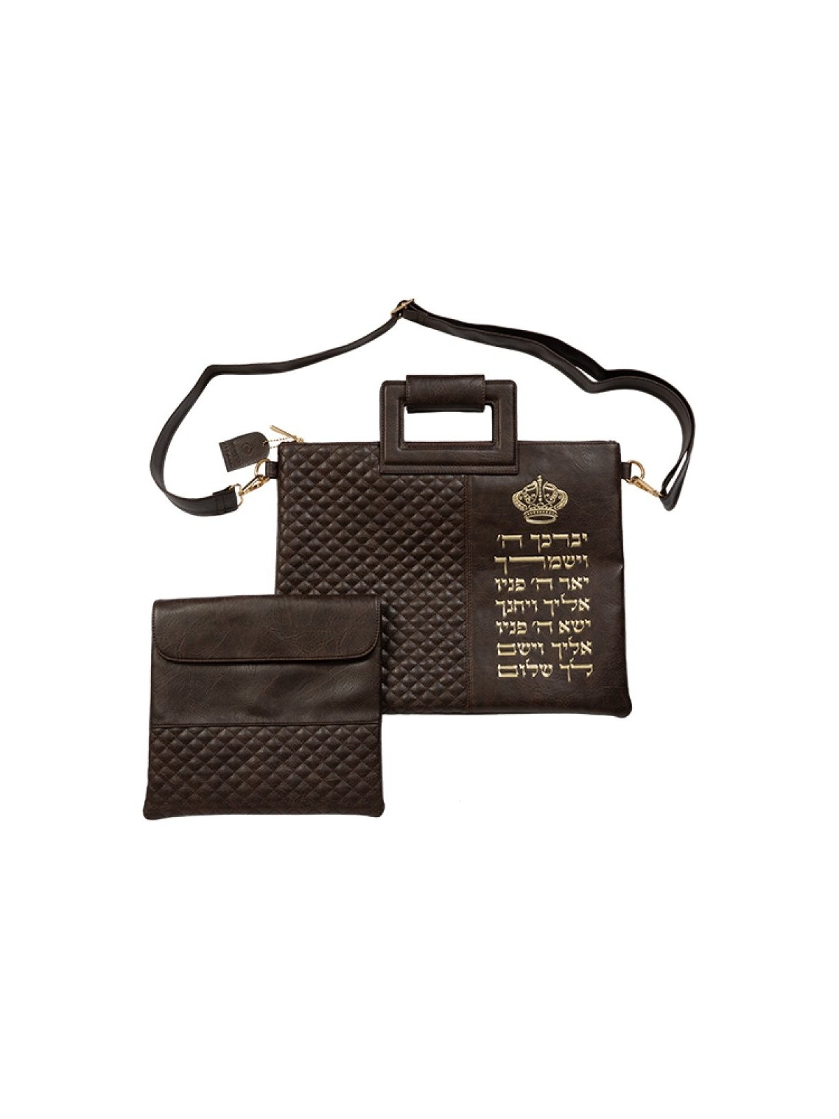 Sacs de talit et de téfilines en simili cuir marron... | Sacs Talit et Téfilines