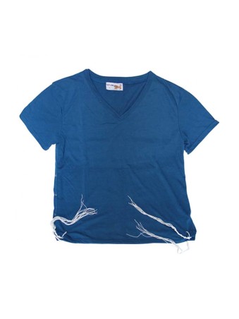 Adult Denim Blue T Shirt with Tzitzit | Tzitzit T-Shirt