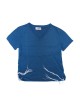 T-shirt bleu denim adulte avec Tzitzit | T-shirt Tzitzit