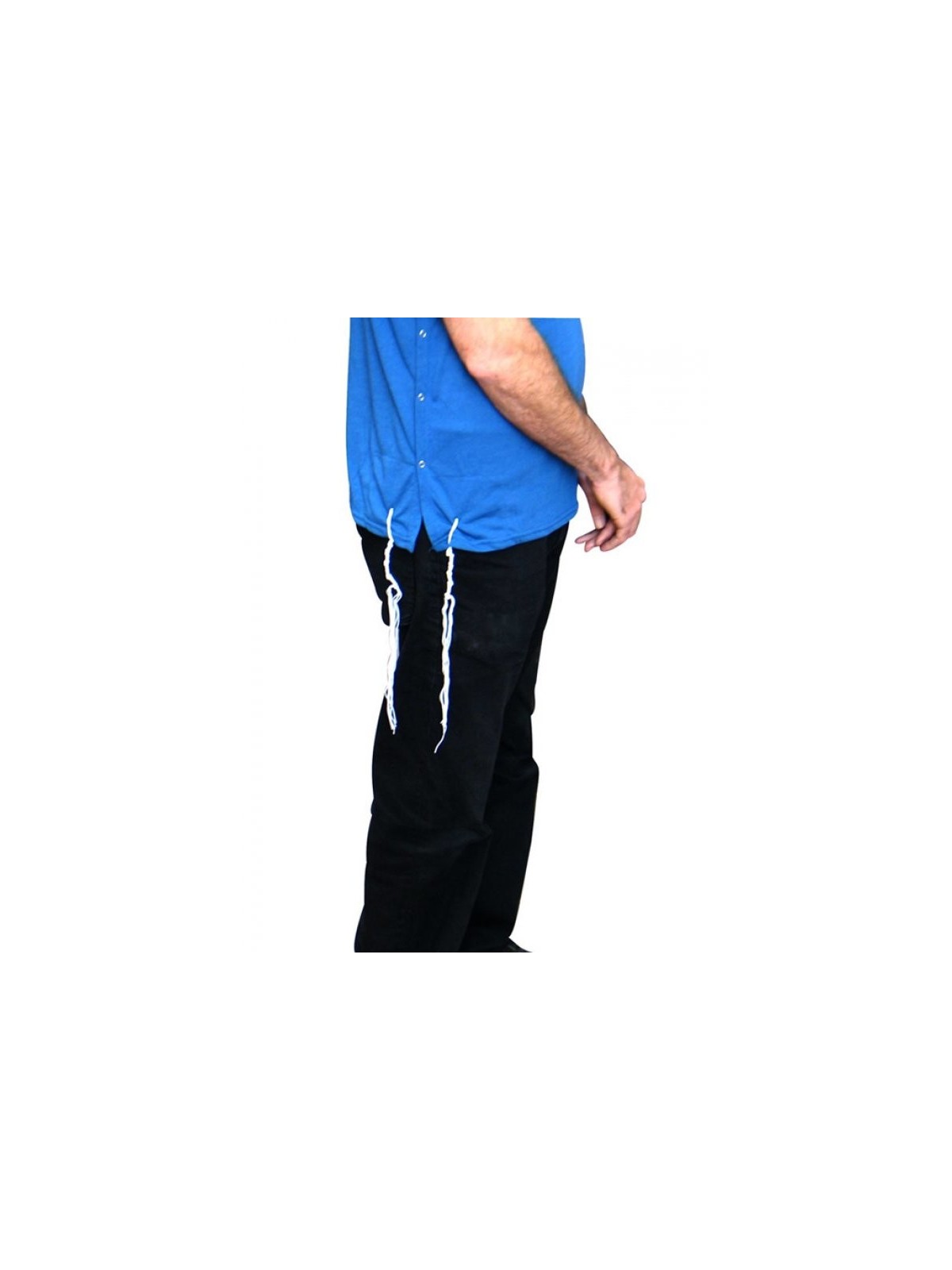 Adult Denim Blue T Shirt with Tzitzit | Tzitzit T-Shirt