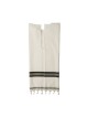 Talitnia White Wool Tallit Katan With Center Fringes... | Tallit Katan