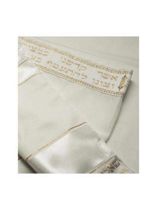 Talitnia laine acrylique Talit Ohr lumière Design | Talits traditionnels
