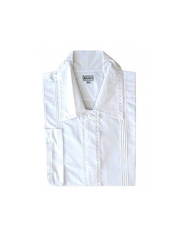 White Cotton Polyester Kittel Robe Lace Finish | Traditional Tallits