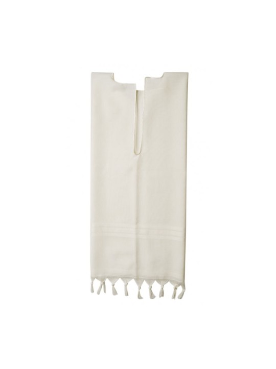 Talitnia Wool Tallit Katan White Stripes | Tallit Katan