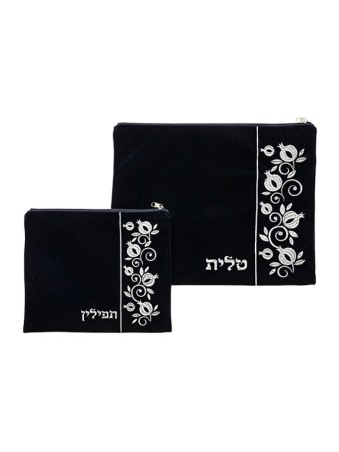 קטיפה כחולה נייבי סי... | תיקי טלית ותפילין