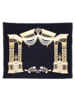 Sacs Tefillin Talit en Velours Bleu Foncé Or... | Sacs Talit et Téfilines