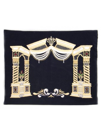 Sacs Tefillin Talit en Velours Bleu Foncé Or... | Sacs Talit et Téfilines