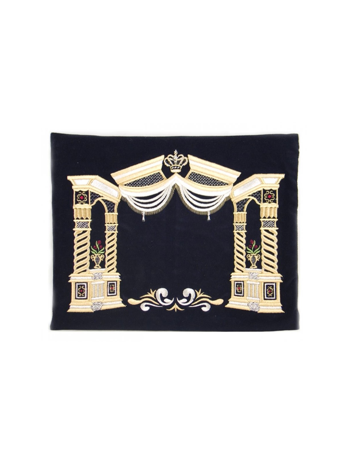 Sacs Tefillin Talit en Velours Bleu Foncé Or... | Sacs Talit et Téfilines