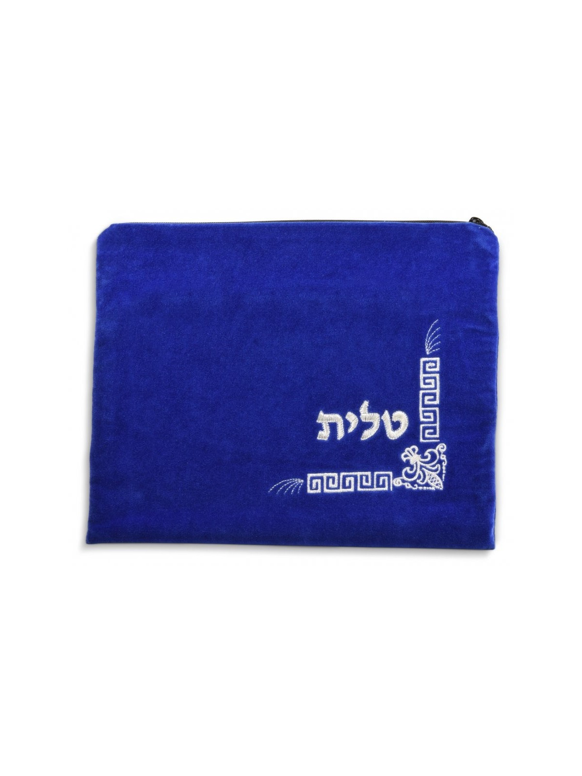 Sacs Tefillin Talit en Velours Bleu Royal Argenté... | Sacs Talit et Téfilines