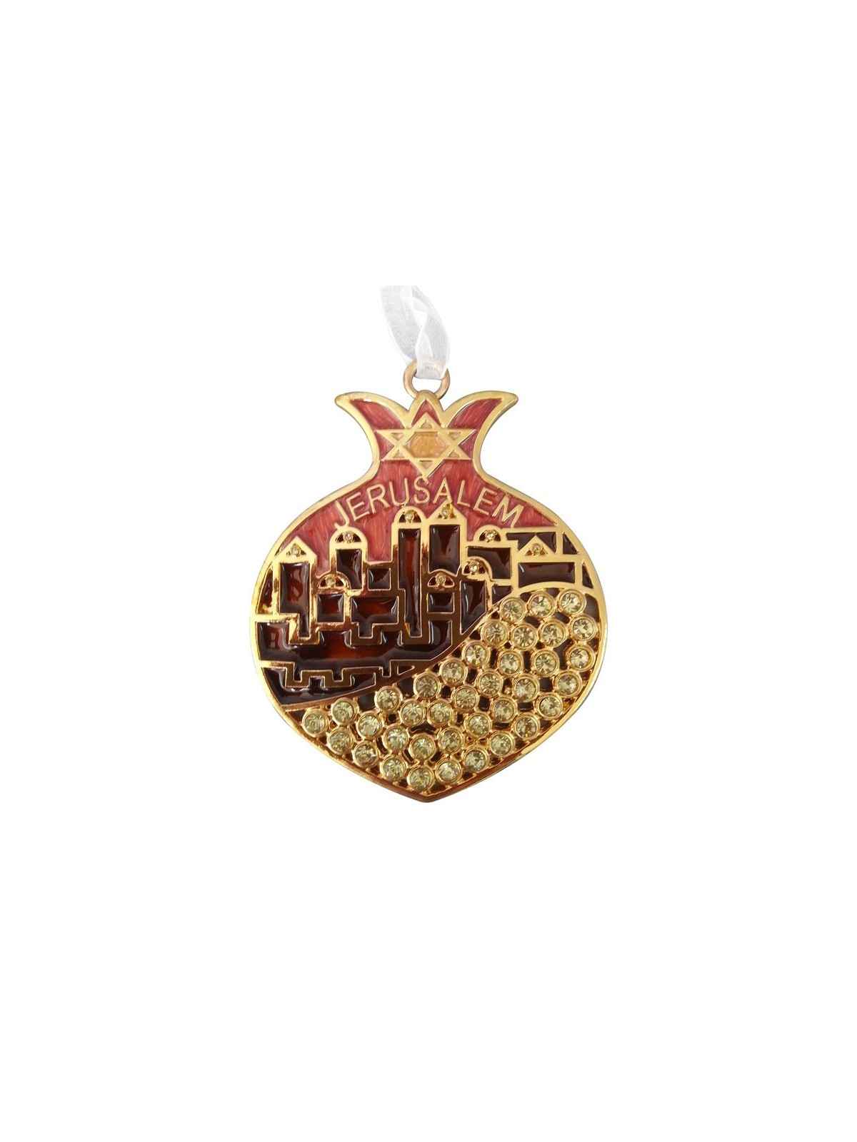 Jerusalem in Red Pomegranate Wall Hanging | Wall Hangings