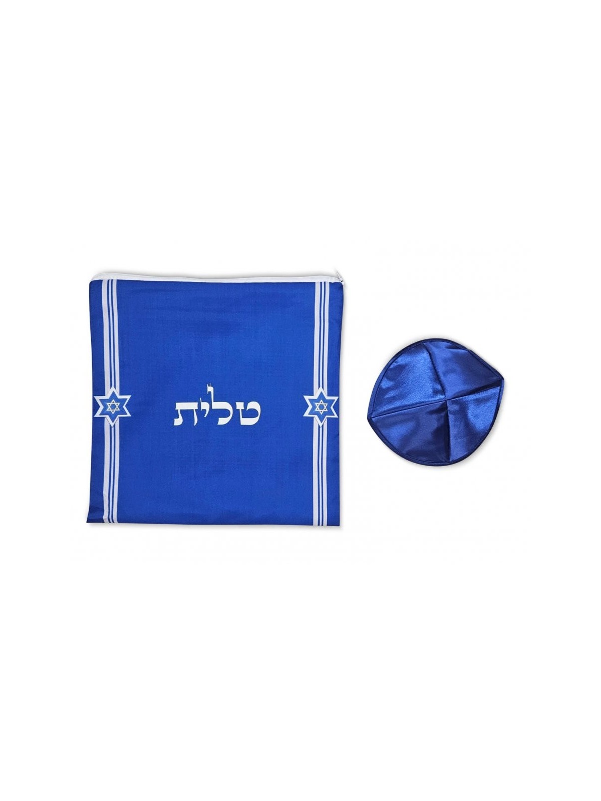 Ateret Ensemble de Talit Acrylique Motif Menorah et Bible... | Talits modernes