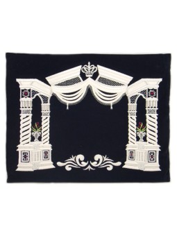 Dark Blue Velvet Tallit Tefillin Bags Silve... | Talit & Tefillin Bags