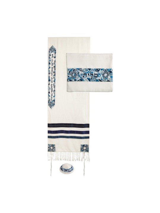 Mosaïque Brodée et Etoiles Yair Emanuel... | Cadeau juif d'Israël