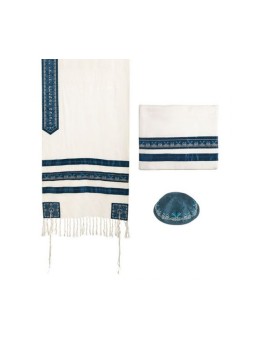Ensemble de Talit 3 pièces Yair Emanuel avec Embr... | Cadeau juif d'Israël