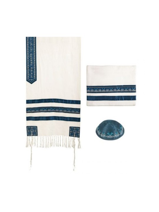 Ensemble de Talit 3 pièces Yair Emanuel avec Embr... | Cadeau juif d'Israël