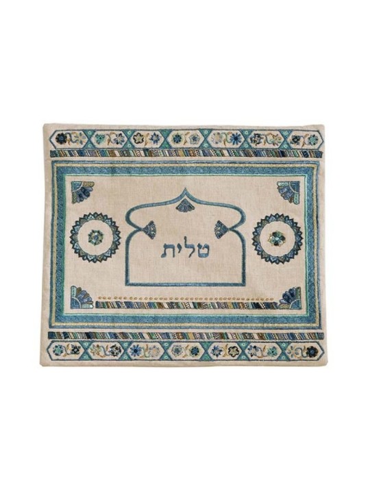 יאיר עמנואל פשתן רקום טלית תפיל... | תיקי טלית ותפילין