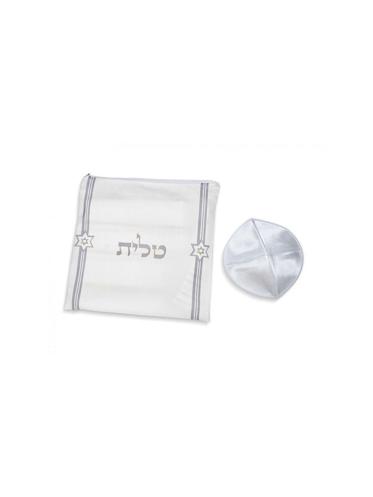 Ateret Ensemble de Talit Acrylique Motif Menorah et Bible... | Talits modernes