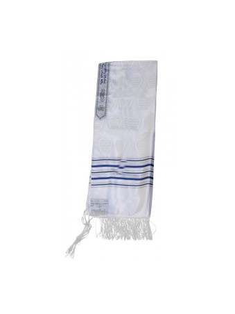Talitnia Zion Paz Talit Châle de prière Bleu Si... | Talits traditionnels