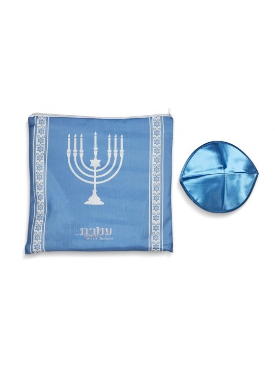 סט עטרת טלית אקריליק מוטיב ותנ"ך מנורה ... | טליתים מודרניים
